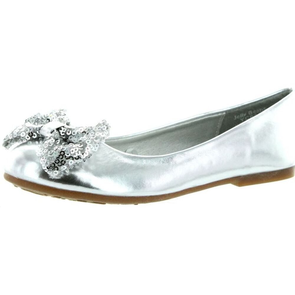 Jelly Beans Eta Silver ToddlerG flats-shoes 9 NEW